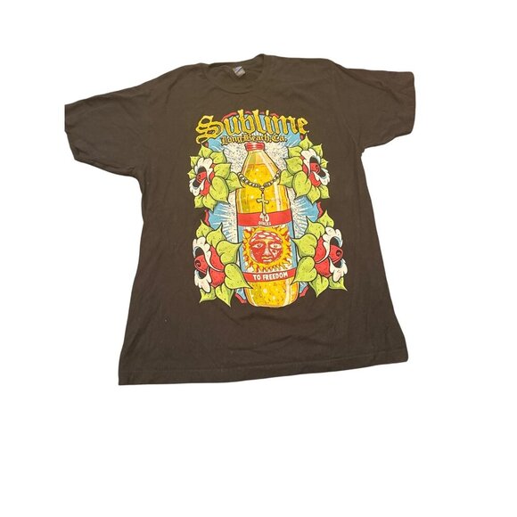 Sublime "40 Oz To Freedom" Tultex Black T-Shirt L 100% Cotton - Picture 1 of 4